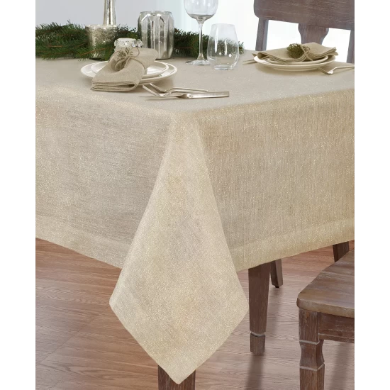 Hot Sale 🔔 Villeroy & Boch La Classica Luxury Metallic Linen Fabric Tablecloth, 70x146 Ivory/gold 💯 7 Hot Sale 🔔 Villeroy & Boch La Classica Luxury Metallic Linen Fabric Tablecloth, 70x146 Ivory/gold 💯 - Image 7