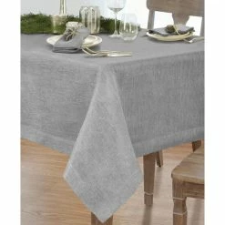 Hot Sale 🔔 Villeroy & Boch La Classica Luxury Metallic Linen Fabric Tablecloth, 70x146 Ivory/gold 💯