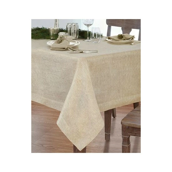Hot Sale 🔔 Villeroy & Boch La Classica Luxury Metallic Linen Fabric Tablecloth, 70x146 Ivory/gold 💯 6 Hot Sale 🔔 Villeroy & Boch La Classica Luxury Metallic Linen Fabric Tablecloth, 70x146 Ivory/gold 💯 - Image 6