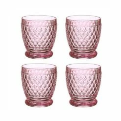 Best Sale 🧨 Villeroy & Boch Boston Rose Double Old Fashioned, Set Of 4 🎁
