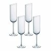 Cheapest 🎉 Villeroy & Boch New Moon Flute Champagne Set Of 4 Clear 🥰